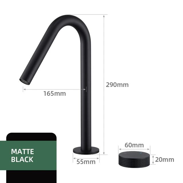 Rubinetto per lavabo da bagno, monocomando, bocca girevole a 360°, NexaFlow