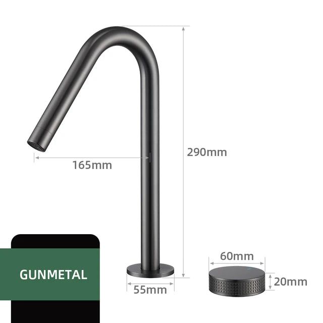 Rubinetto per lavabo da bagno, monocomando, bocca girevole a 360°, NexaFlow