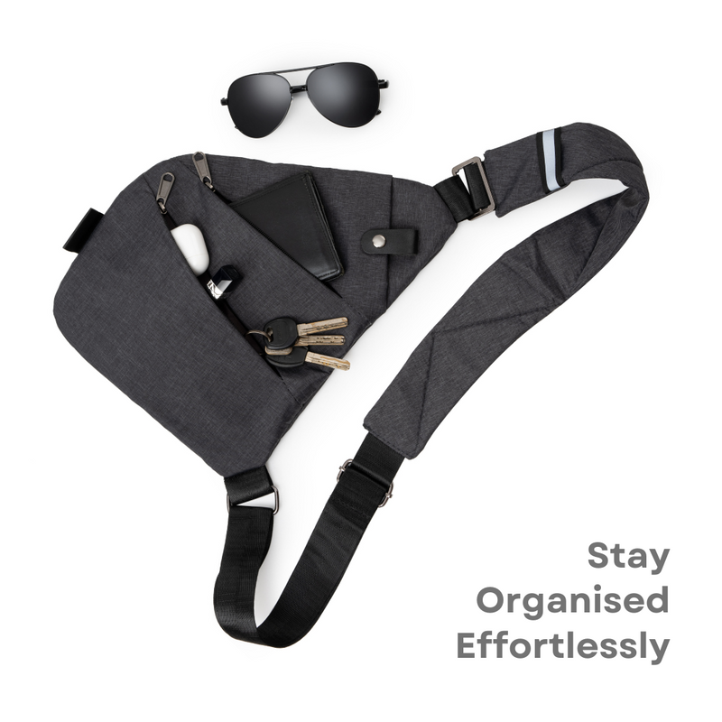 RFID-Blocking Anti-Theft Crossbody Travel Bag, Water-Resistant