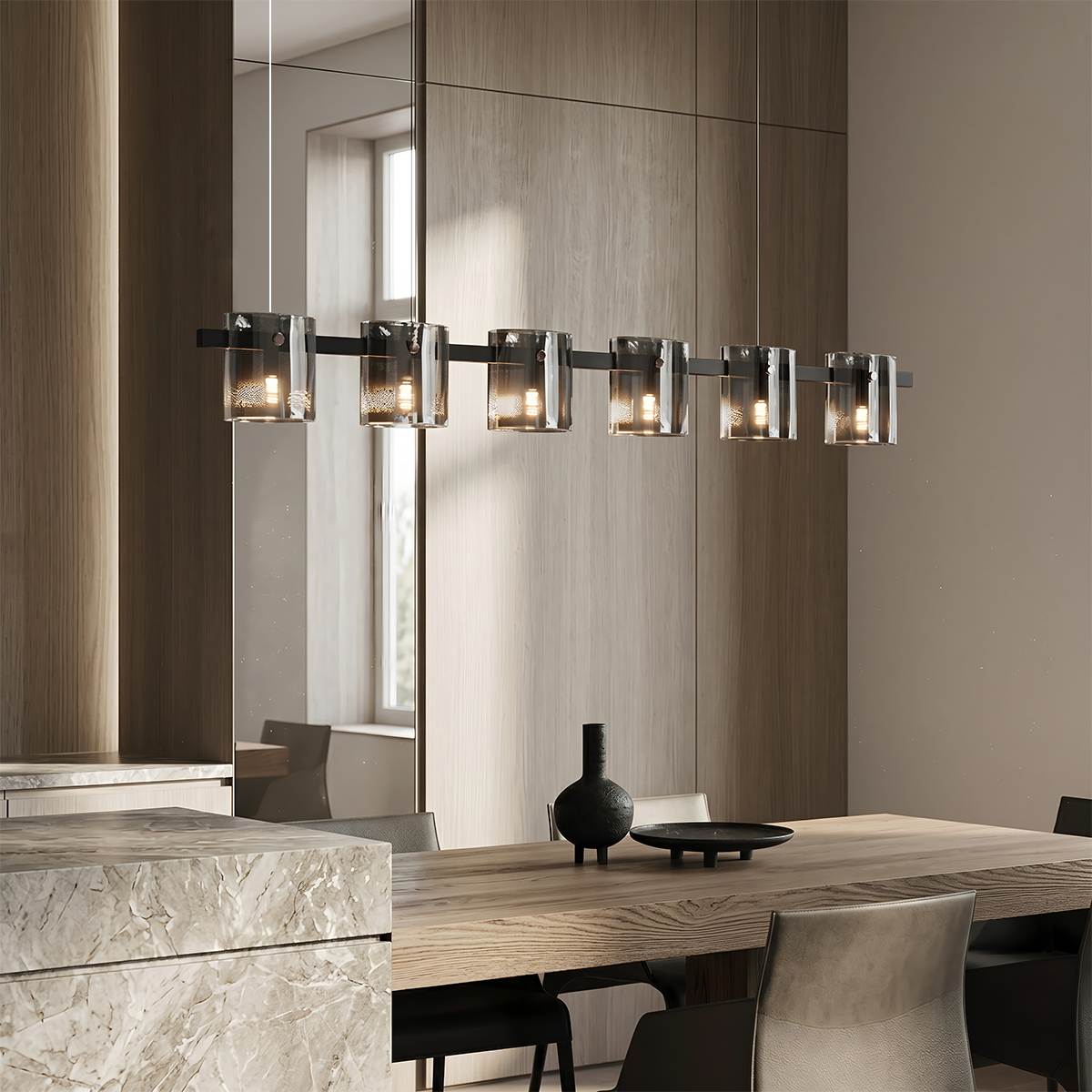 Křišťálový lustr LuminaRing s čirým sklem pro glamour obývací pokoj  