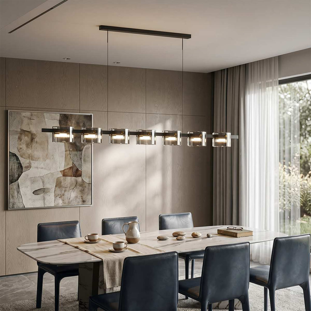 Křišťálový lustr LuminaRing s čirým sklem pro glamour obývací pokoj  
