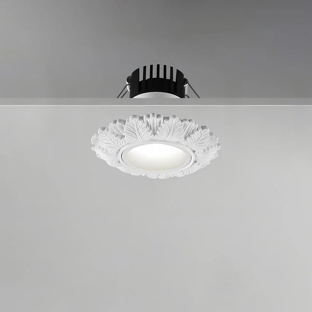 Floral French Plaster Spotlight For Recessed Ceiling Lighting