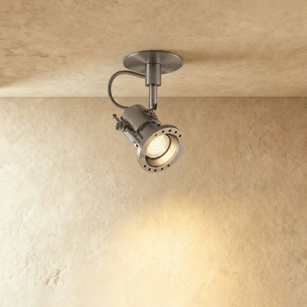Hexagrid Adjustable Spotlight With Honeycomb Diffuser In Brushed Metal