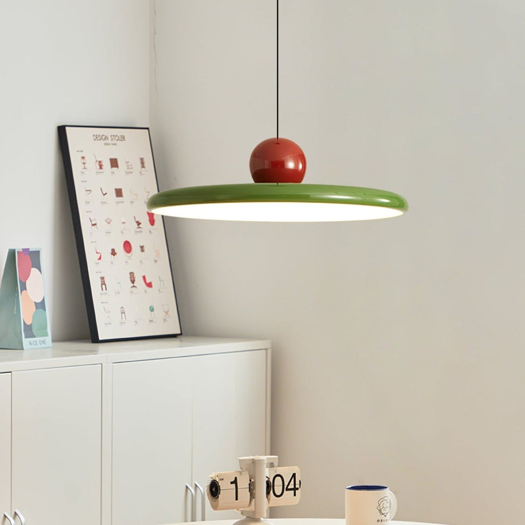 CrimsonLoom rød pendellampe i metal, justerbar ledning, 3 størrelser