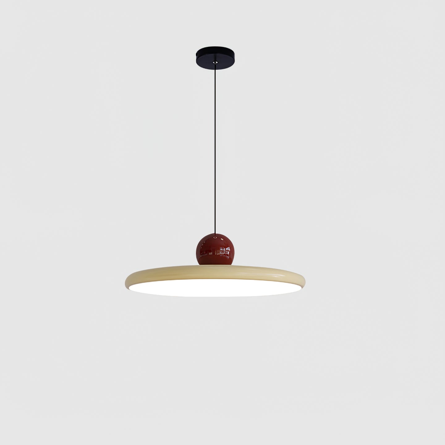 CrimsonLoom rød pendellampe i metal, justerbar ledning, 3 størrelser