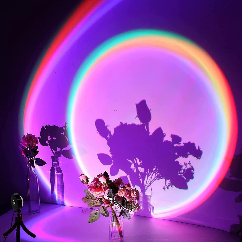 AuroraGlow LED-Schreibtischlampe, 16-farbiges stimmungsvolles Sonnenuntergangslicht mit App- und Fernbedienungssteuerung