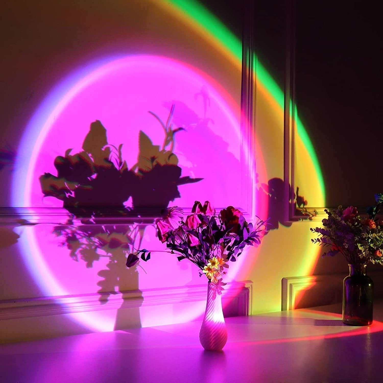 AuroraGlow LED-Schreibtischlampe, 16-farbiges stimmungsvolles Sonnenuntergangslicht mit App- und Fernbedienungssteuerung
