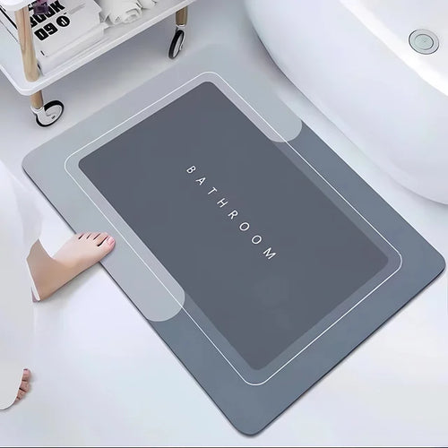 AquaLuxe Ultra Bath Mat, Non-Slip Quick-Dry Rubber