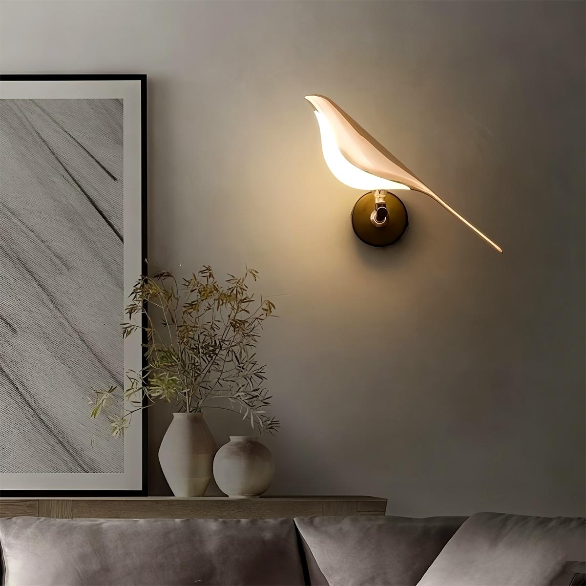 AviaryGlow Fuglelys Vegglampe Gir Varm Omgivelsesbelysning