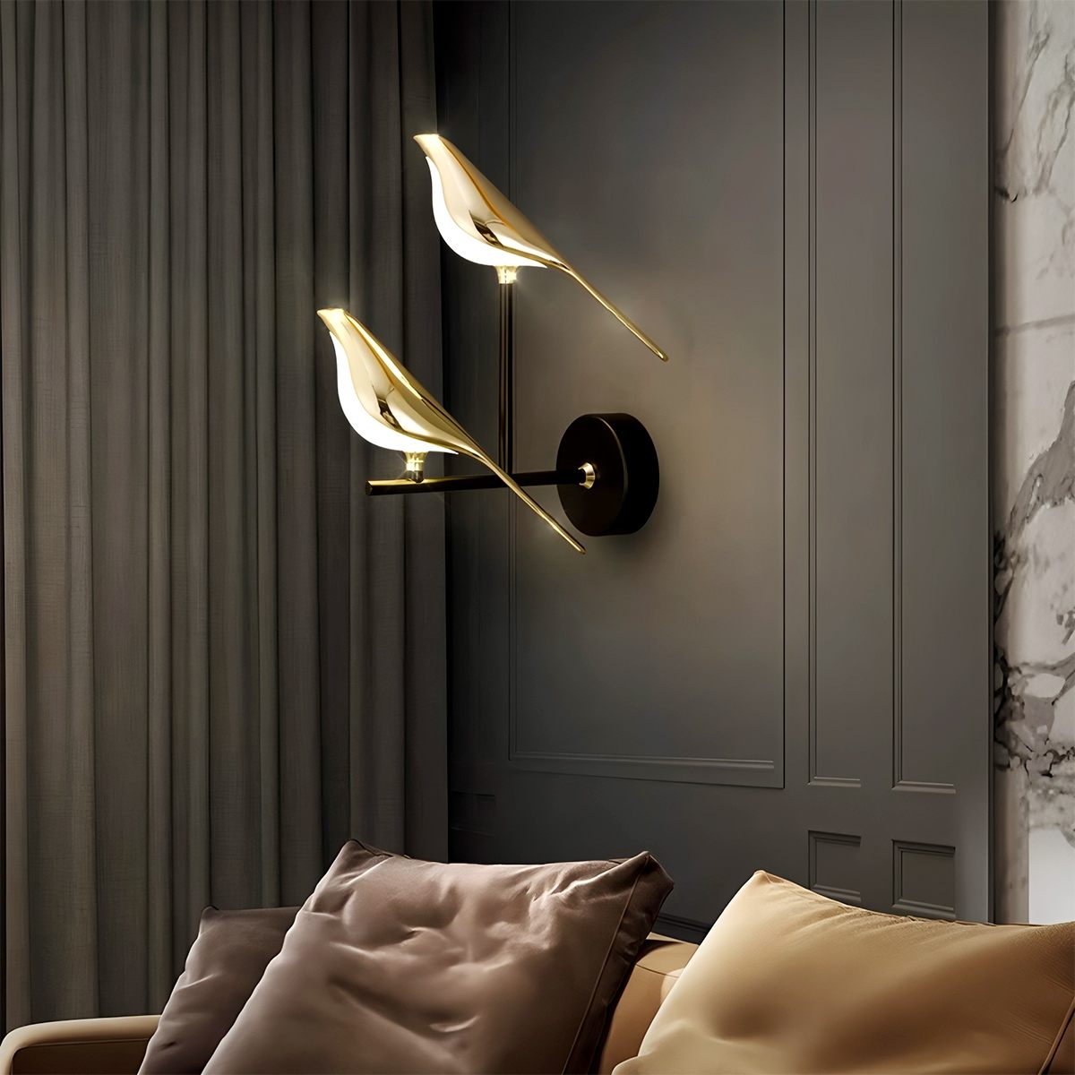 AviaryGlow Fuglelys Vegglampe Gir Varm Omgivelsesbelysning