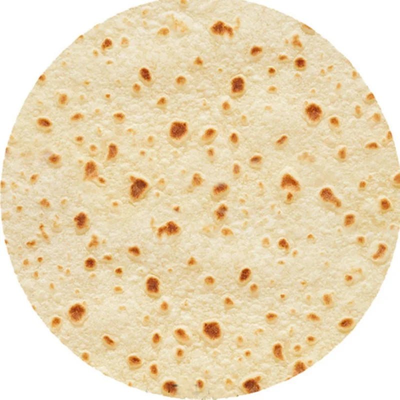 Cobertor de flanela Taco aconchegante com design divertido de tortilla - Fioriscas