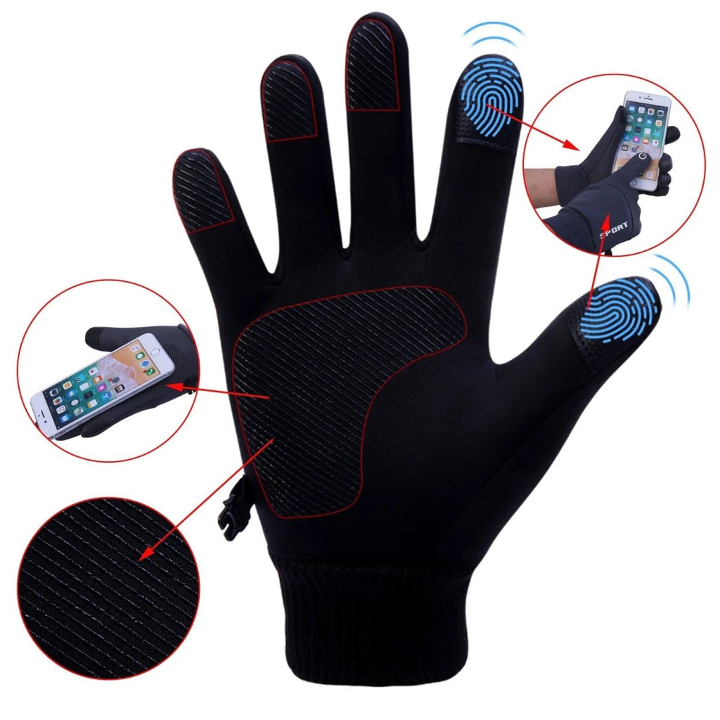 Guantes térmicos con pantalla táctil, protección contra agua y agarre seguro - Fioriscas