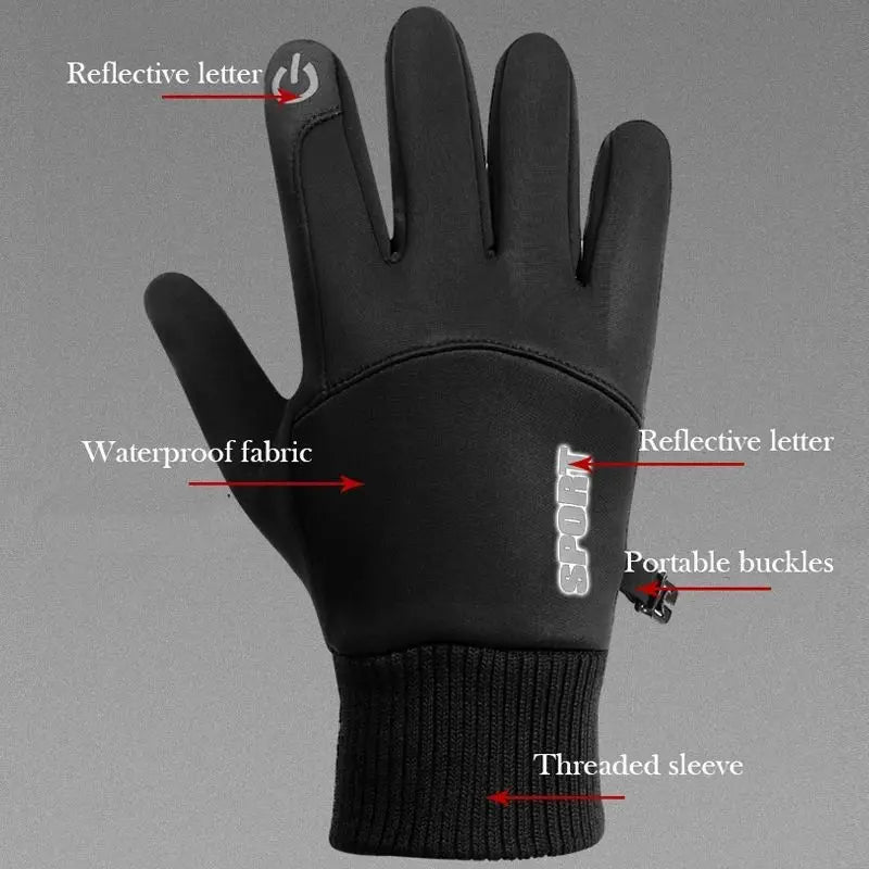 Guantes térmicos con pantalla táctil, protección contra agua y agarre seguro - Fioriscas
