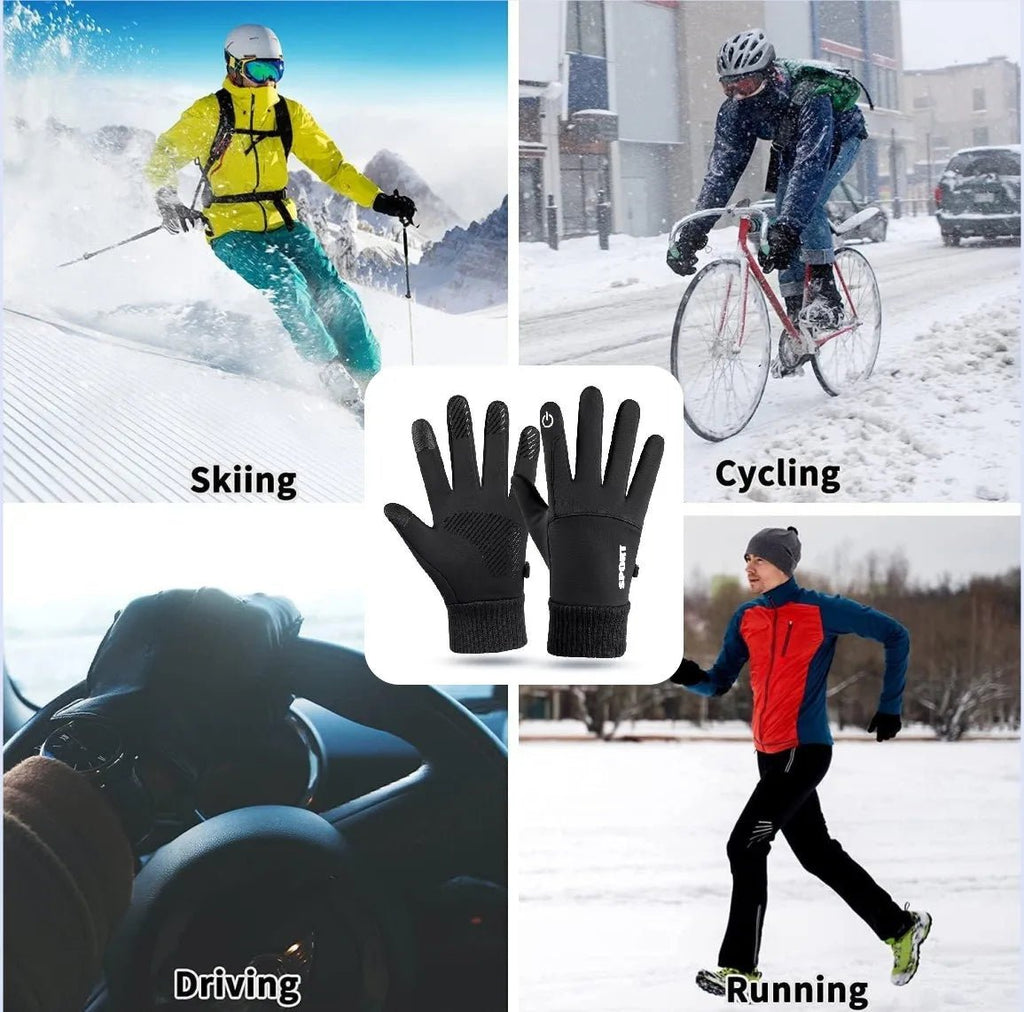 Guantes térmicos con pantalla táctil, protección contra agua y agarre seguro - Fioriscas