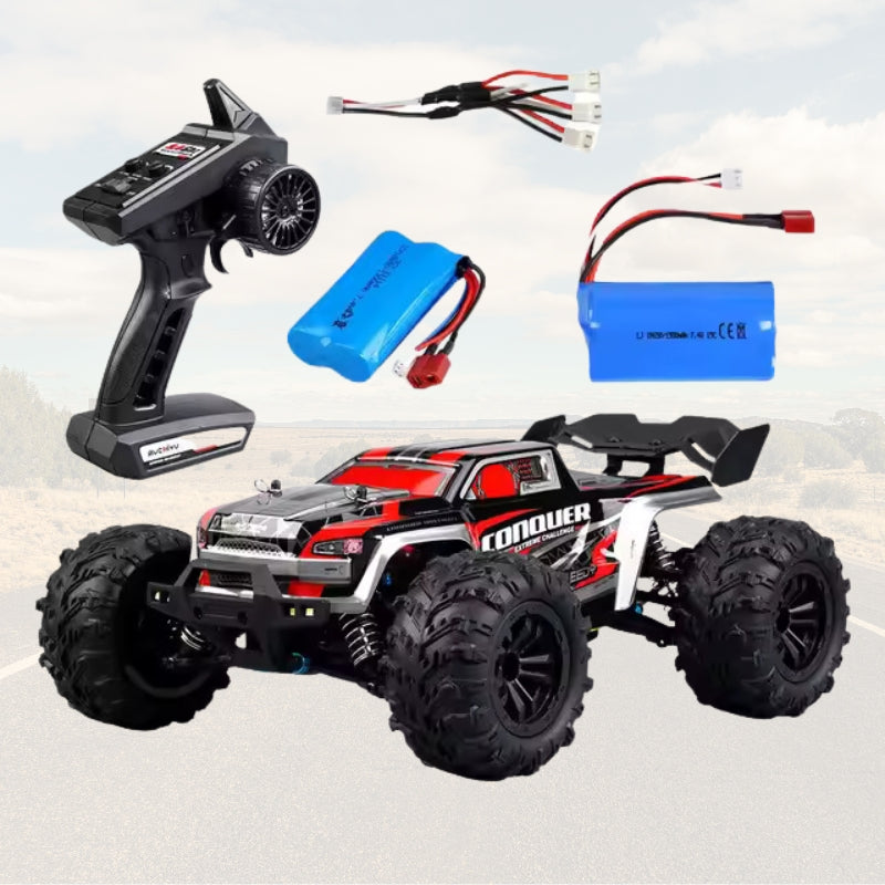 RC terénní truck StormRift 4WD v měřítku 1:16 s LED osvětlením a dálkovým ovládáním pro jízdu v noci