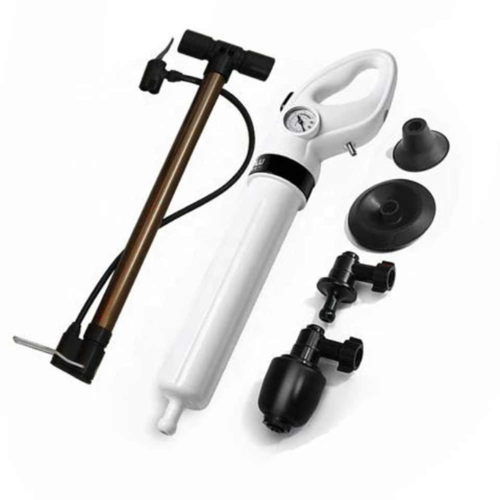 HydraHero Rapid-Action Toilet Plunger & Drain Unblocker Tool