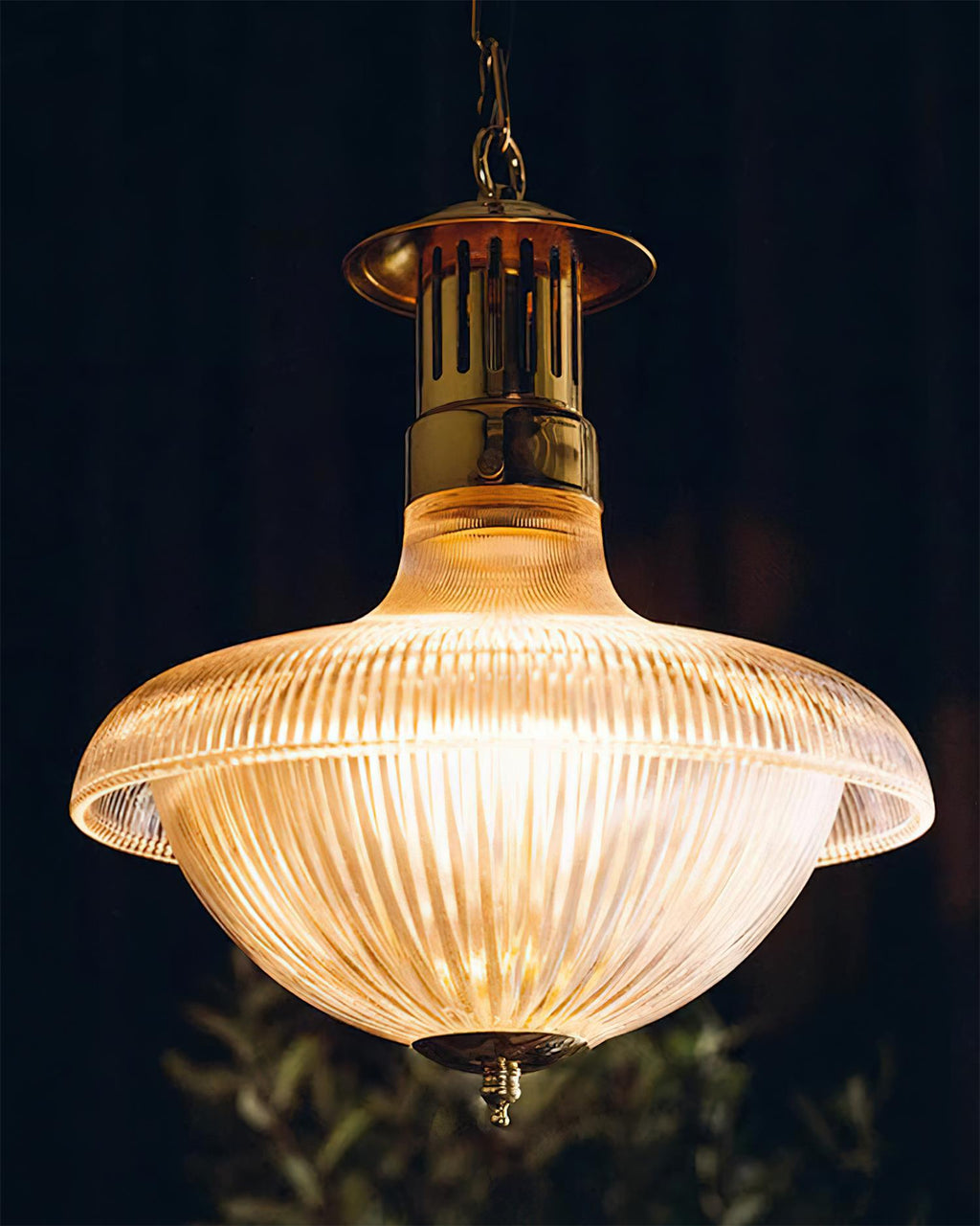 Orvel Clear Ribbed Glass Pendant Light | Fioriscas