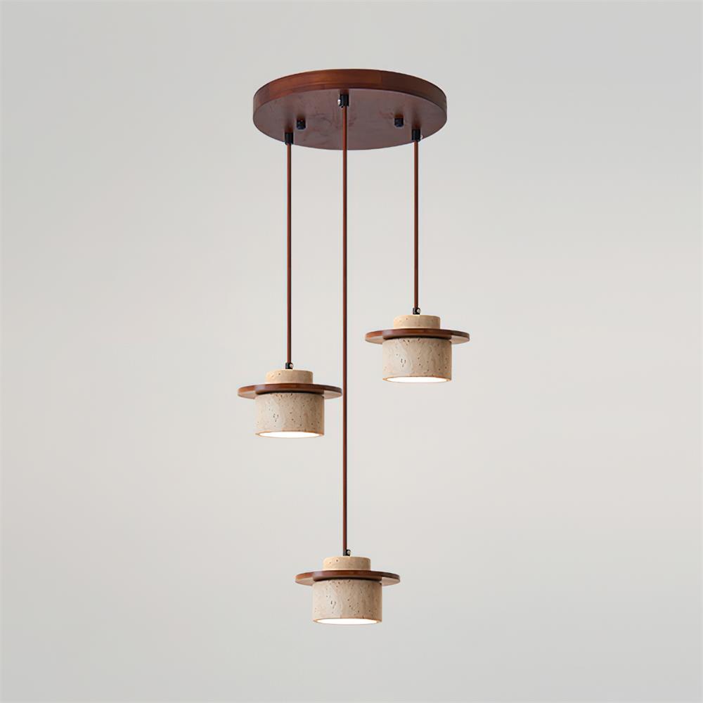 Lunara Multi-Light Pendant  Lamp Set Travertine | Fioriscas