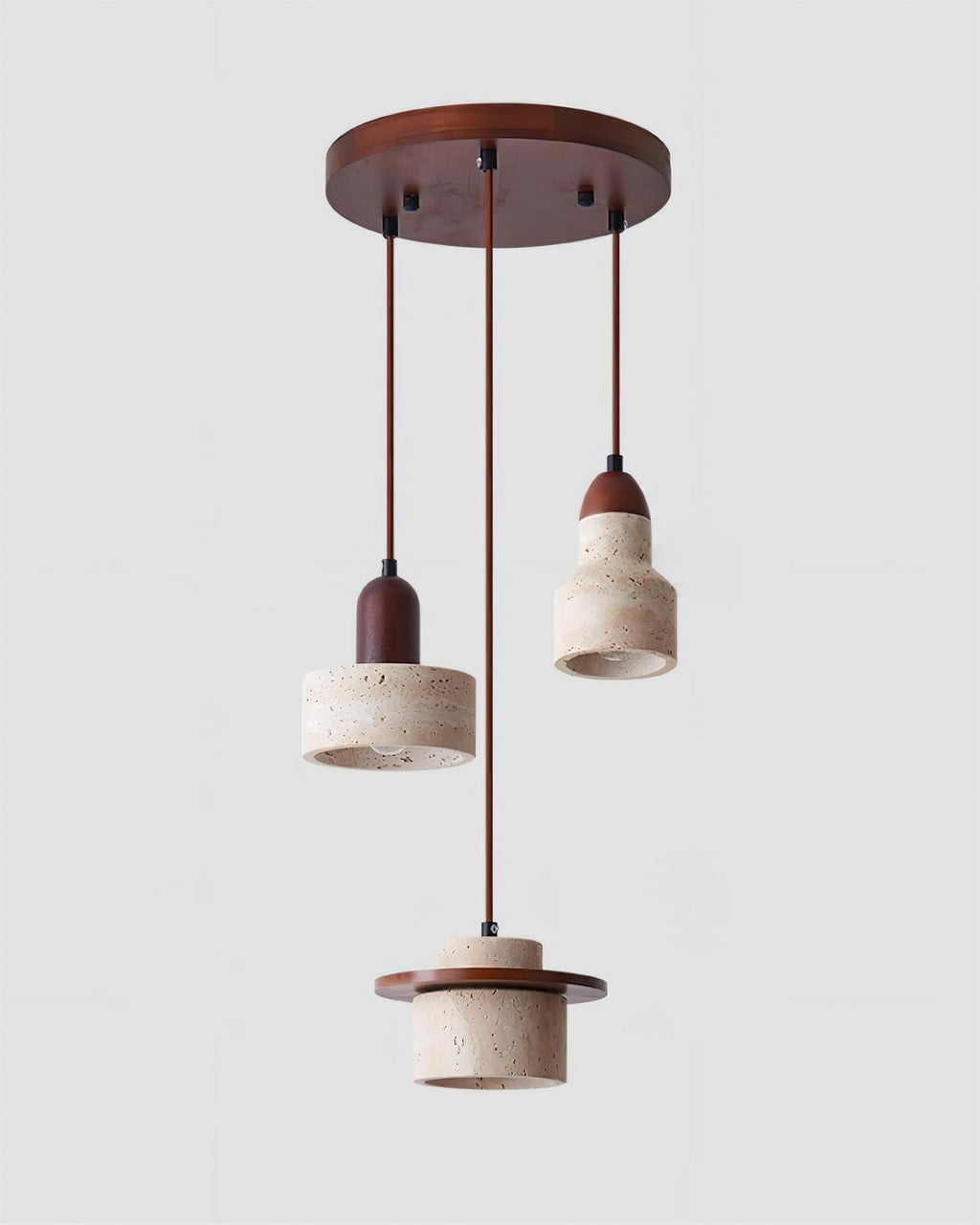Lunara Multi-Light Pendant  Lamp Set Travertine | Fioriscas