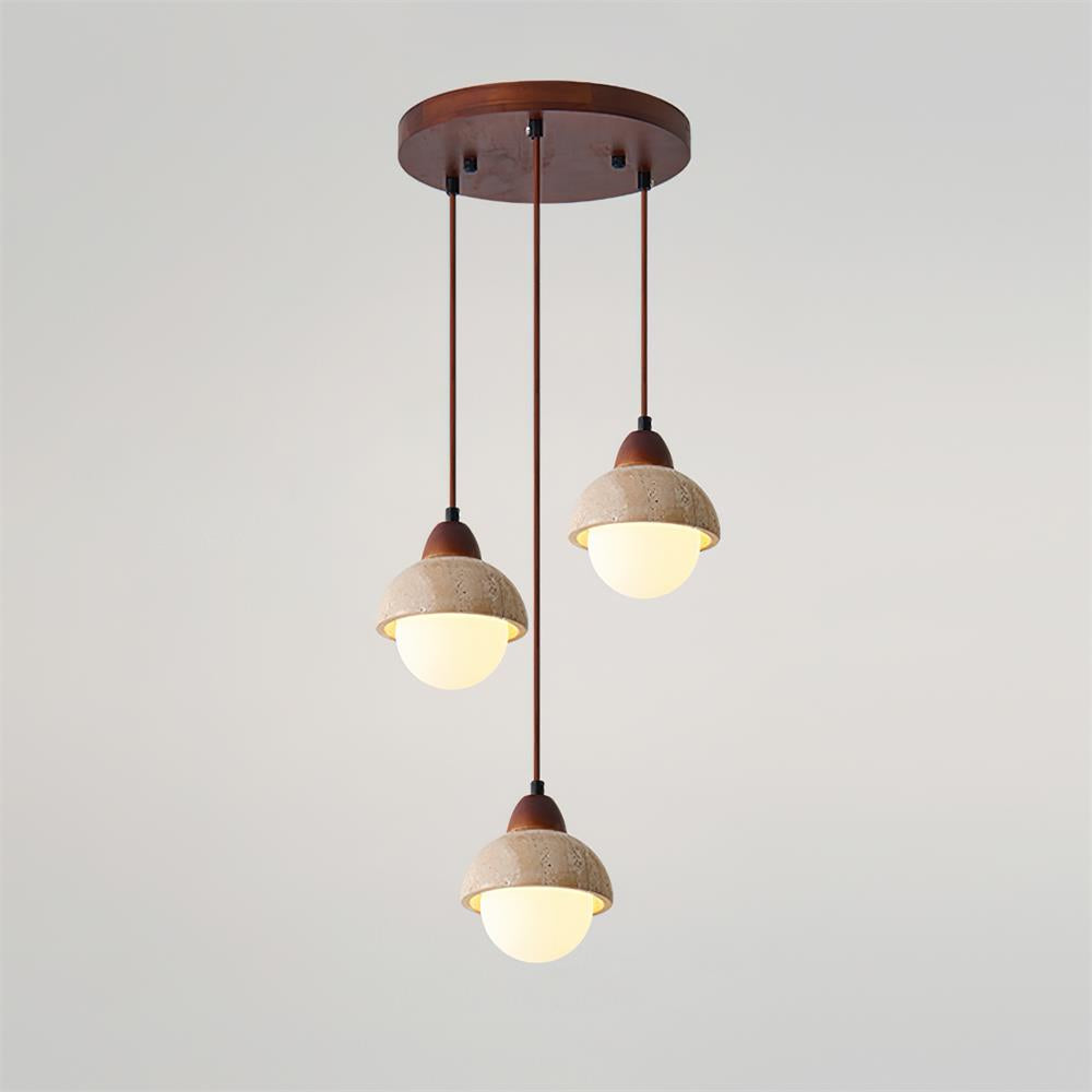 Lunara Multi-Light Pendant  Lamp Set Travertine | Fioriscas