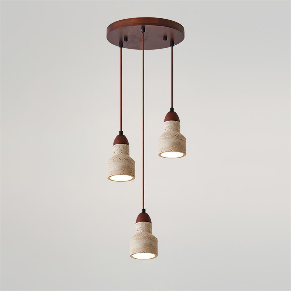 Lunara Multi-Light Pendant  Lamp Set Travertine | Fioriscas