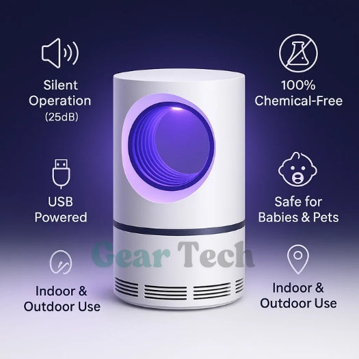 Piège à insectes lumineux UV AeroGuard pour la maison et la terrasse