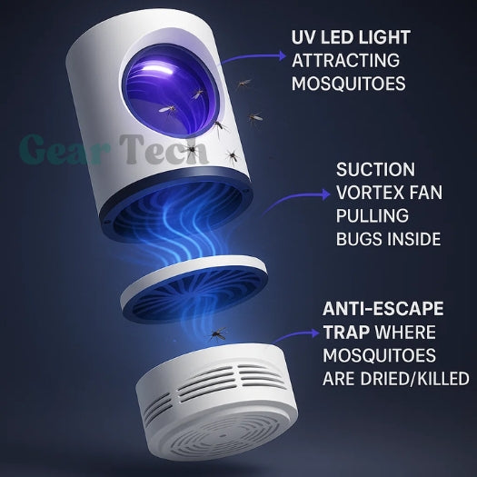Piège à insectes lumineux UV AeroGuard pour la maison et la terrasse