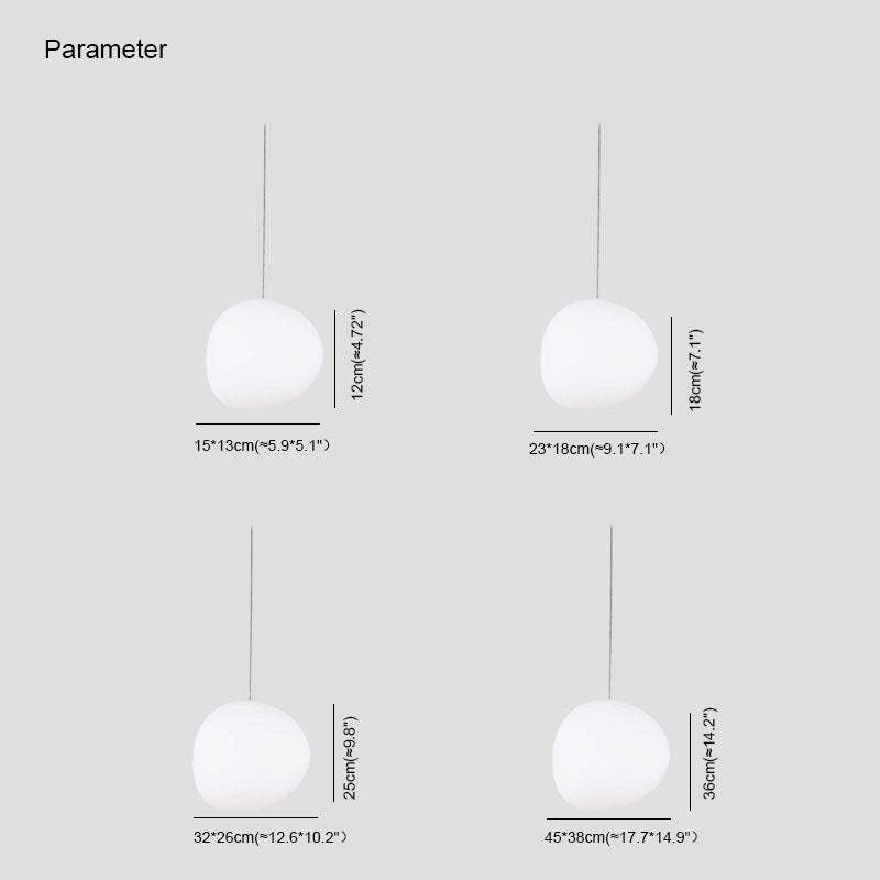 Elun Sleek Minimalist Floating Egg-shaped Glass Pendant Light | Fioriscas