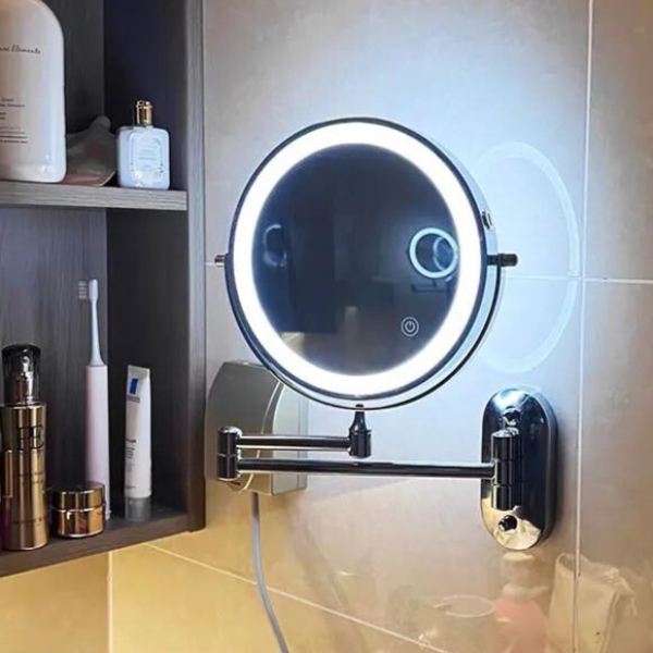 NovaBeam LED Schminkspiegel, vergrößernde Wandmontage für Make-up & Bad