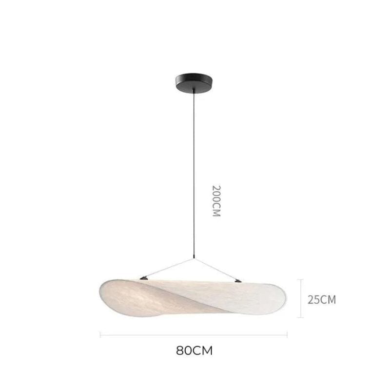 Lyra LED Chandelier With Layered Silk-Leaf Shade, Nordic-Style Design