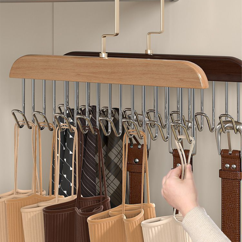 Under-Hanger Multi-Hook Closet Rack For Extra Layered Storage