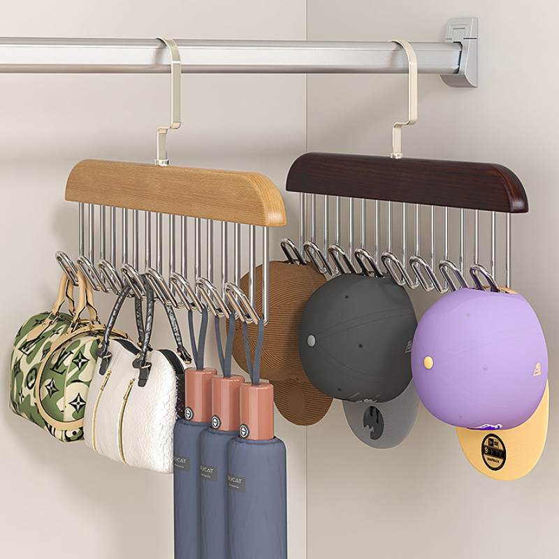 Under-Hanger Multi-Hook Closet Rack For Extra Layered Storage