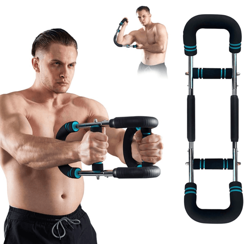 Adjustable training bar for targeted muscle training of arms & chest - Fioriscas