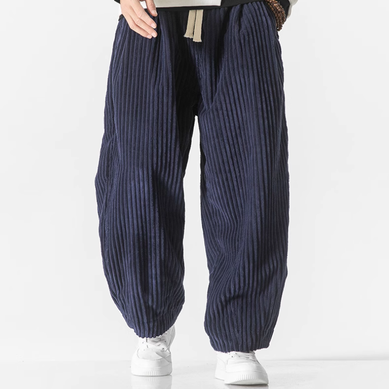 Wide-Leg Corduroy Joggers, Marlow, Ribbed Texture for Everyday Comfort