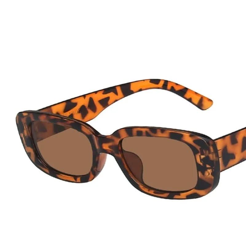 Retro-stijl rechthoekige zonnebril met UV400-bescherming voor dames - Fioriscas