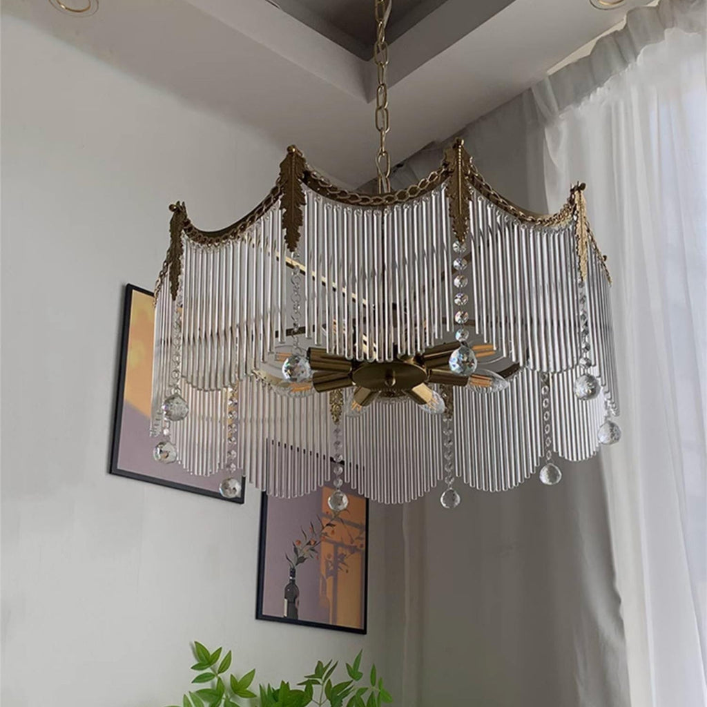 Elias Chandeliers Luxurious Glass Farmhouse | Fioriscas