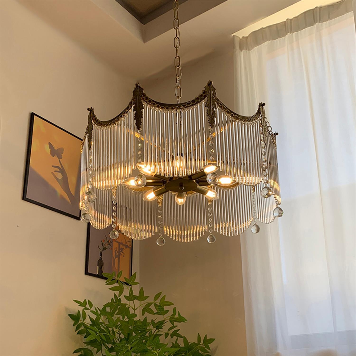 Elias Chandeliers Luxurious Glass Farmhouse | Fioriscas