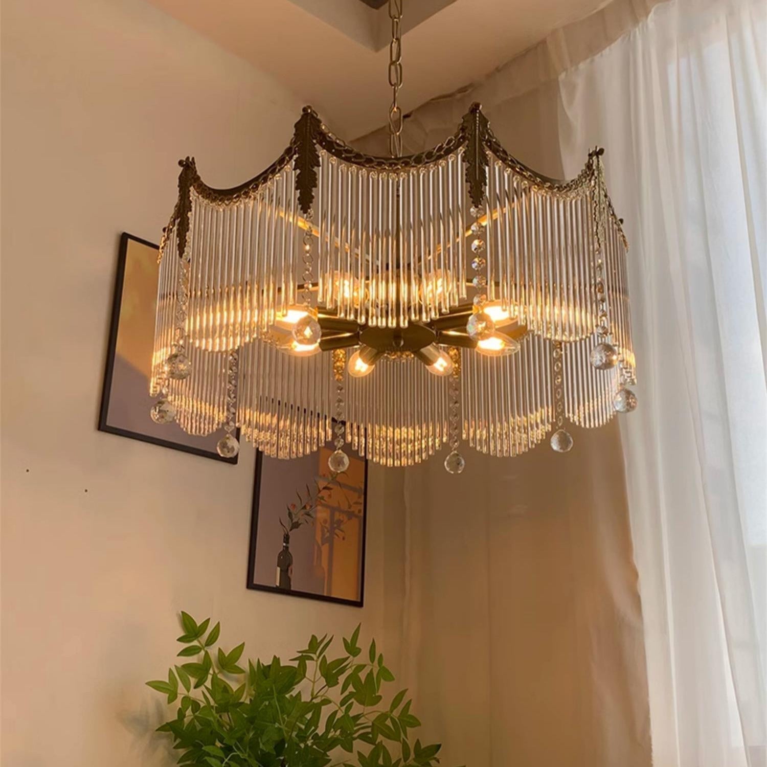 Elias Chandeliers Luxurious Glass Farmhouse | Fioriscas