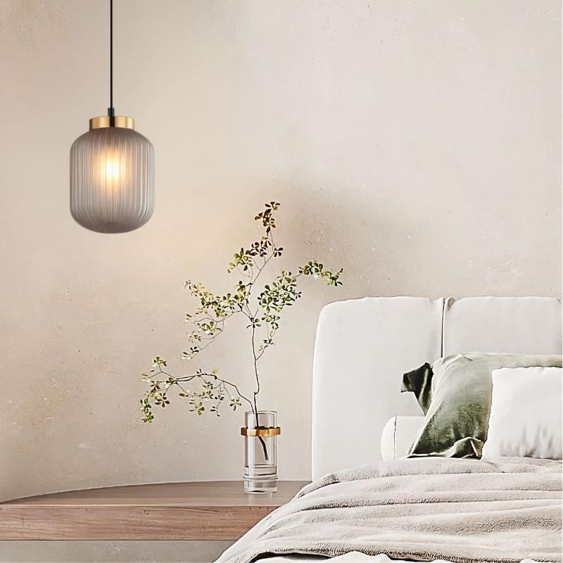 NovaLume Modern Iron And Glass Pendant Light For Kitchen And Dining Areas