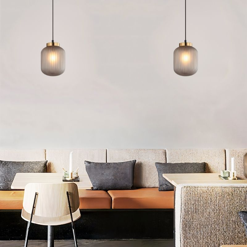 NovaLume Modern Iron And Glass Pendant Light For Kitchen And Dining Areas