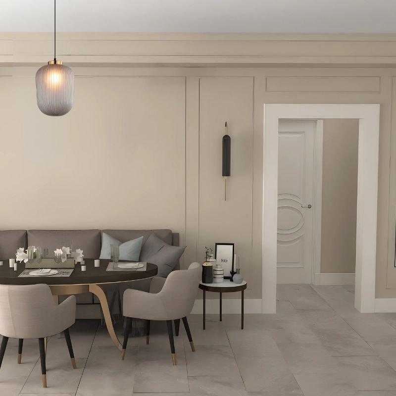 NovaLume Modern Iron And Glass Pendant Light For Kitchen And Dining Areas