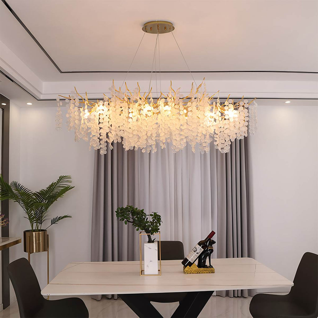 Aurora Glimmer Crystal Branch Chandelier With Gold Finish
