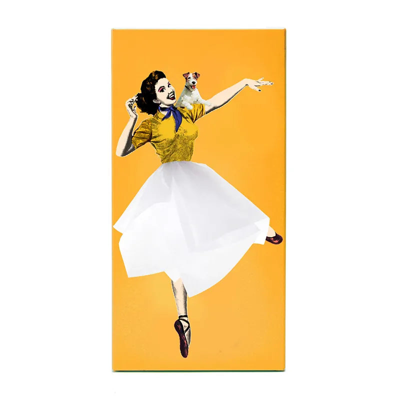 Tissue Box Cover in Wood with Retro Pin-Up Dress Design, Kevara Keepsake