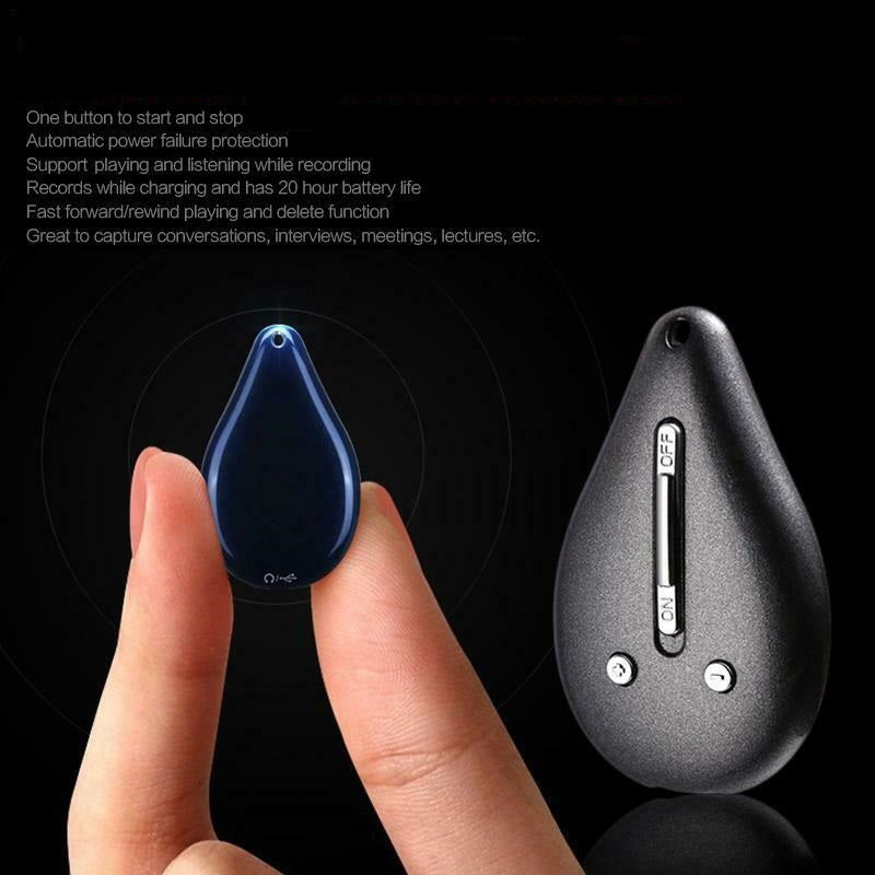 Voice Recorder For Keychain Carry, QuorraKey One-Button, 100 Hours Memory