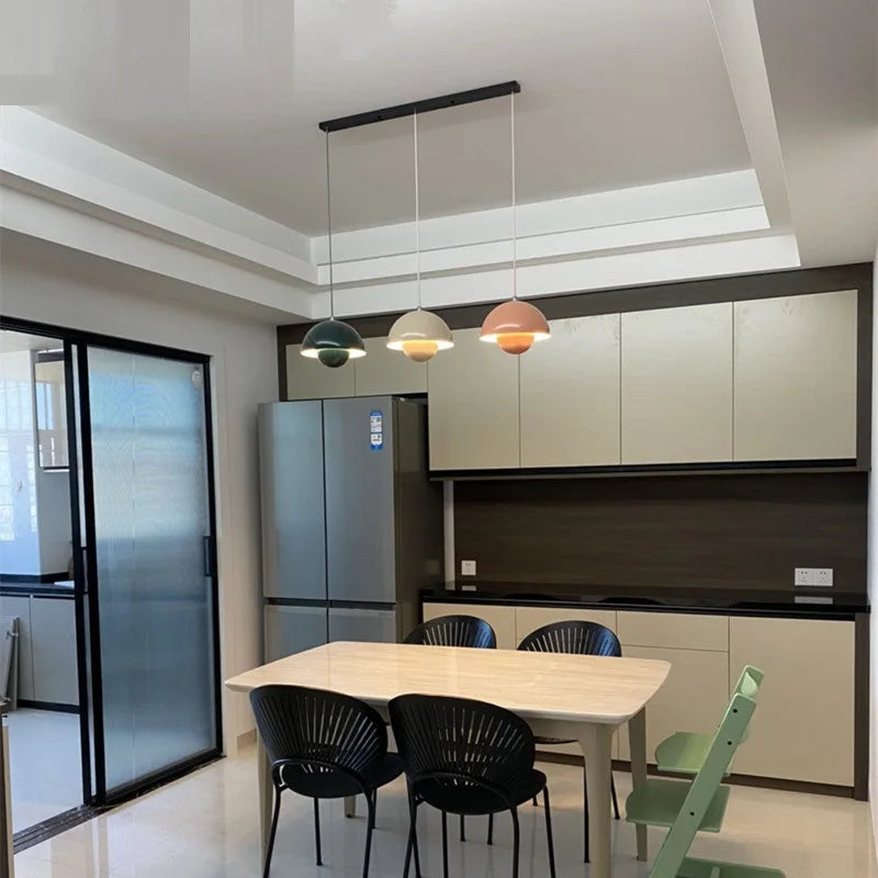 LyraLine Stone & Glass Pendant Light, Multicolor Body, E27 Fitting