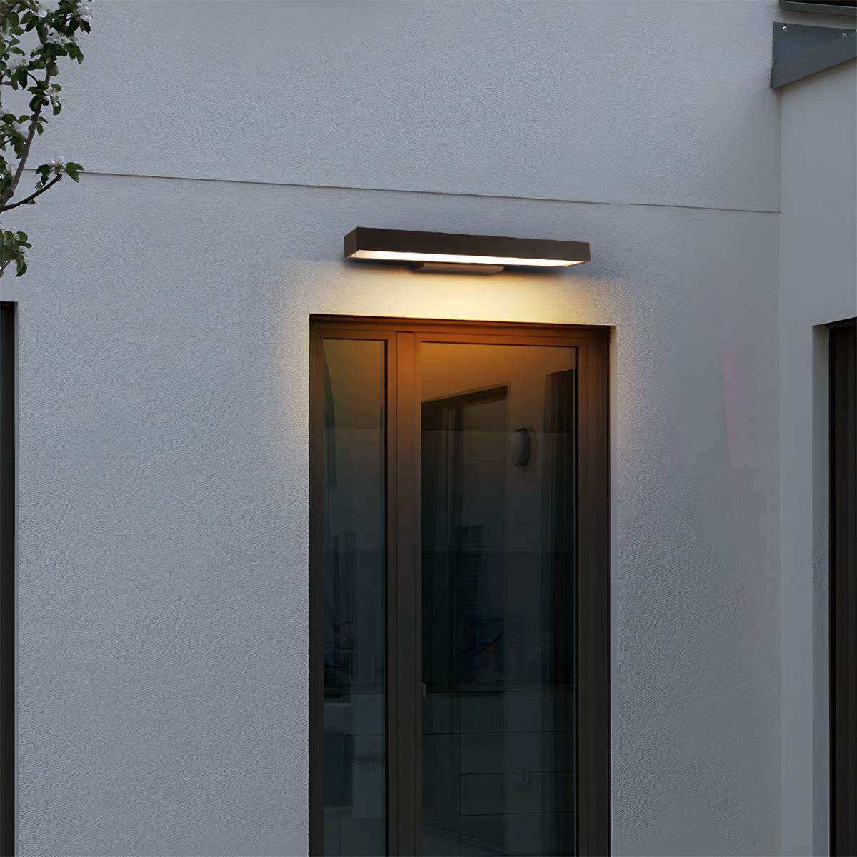Lumencrest Pro Outdoor Wall Light With Sensor IP54 Aluminum