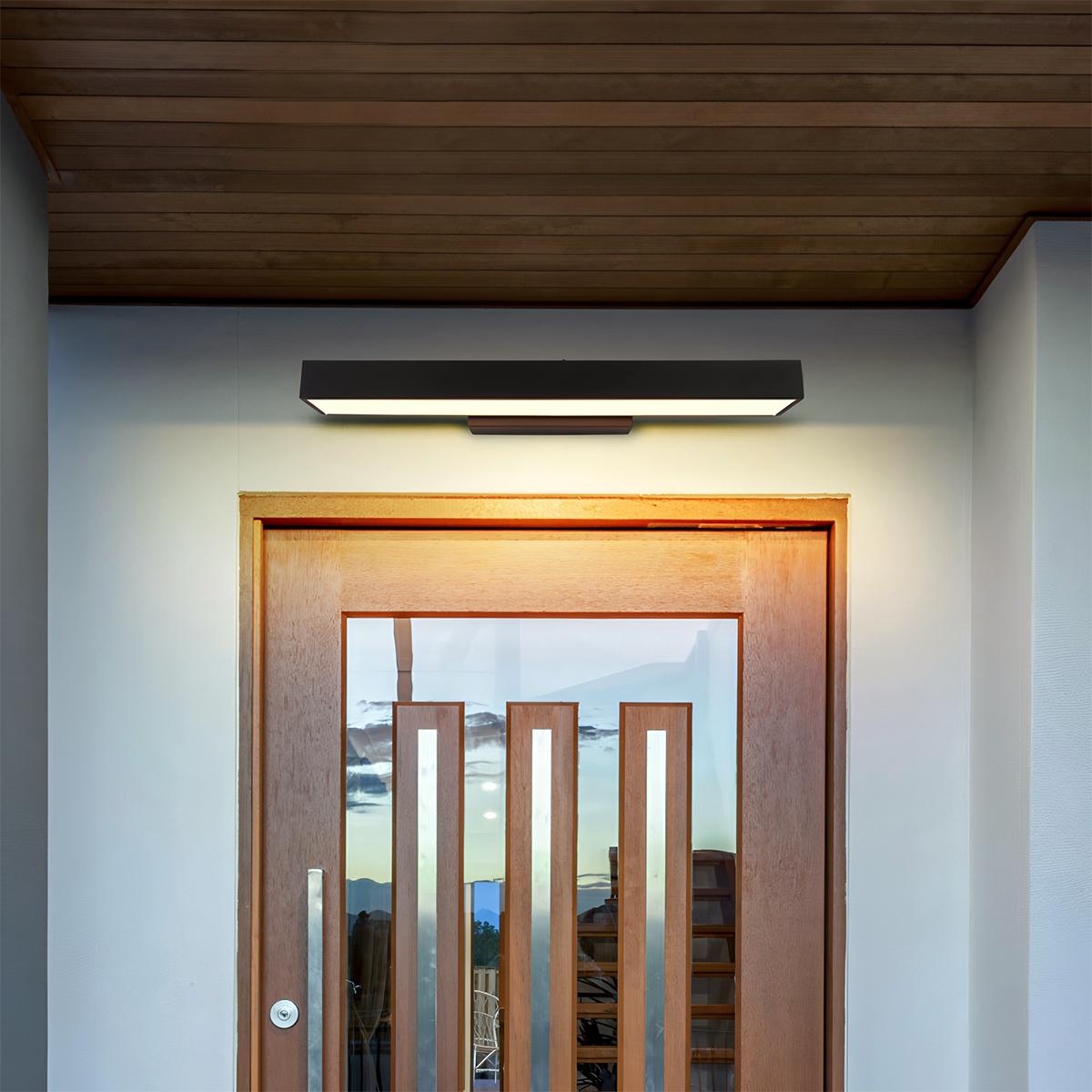 Lumencrest Pro Outdoor Wall Light With Sensor IP54 Aluminum