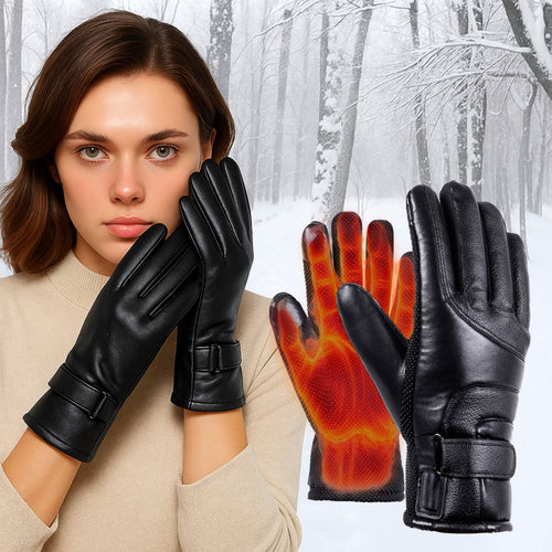 Adjustable Waterproof Heated Gloves for Women - Fioriscas