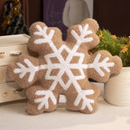 Almohada suave de copo de nieve invernal para decoración navideña del hogar - Fioriscas