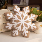 Almohada suave de copo de nieve invernal para decoración navideña del hogar - Fioriscas